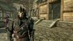 skyrim mod lordbound character standing in town wearing unique new armour