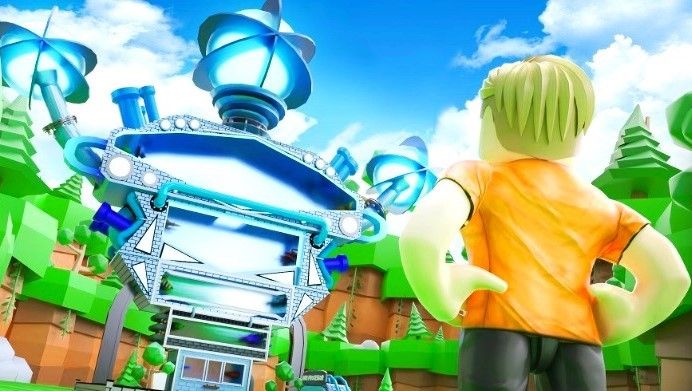 Rarity Factory Tycoon character looking at thriving business