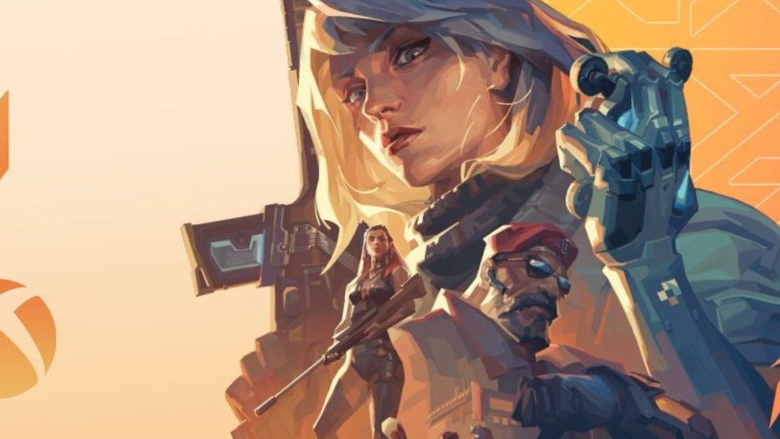 Valorant keyart showing the fps game on console